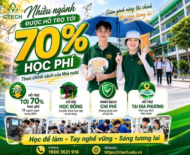 Giảm Áp Lực Học Phí: Cơ Hội Học Tập Không Giới Hạn Tại CTECH 2026