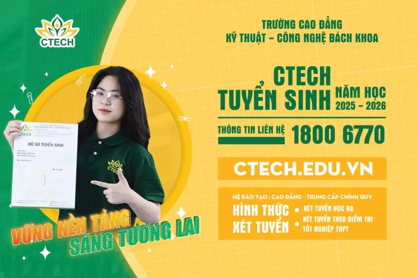 THÔNG BÁO TUYỂN SINH HỆ CAO ĐẲNG CHÍNH QUY NĂM HỌC 2025-2026