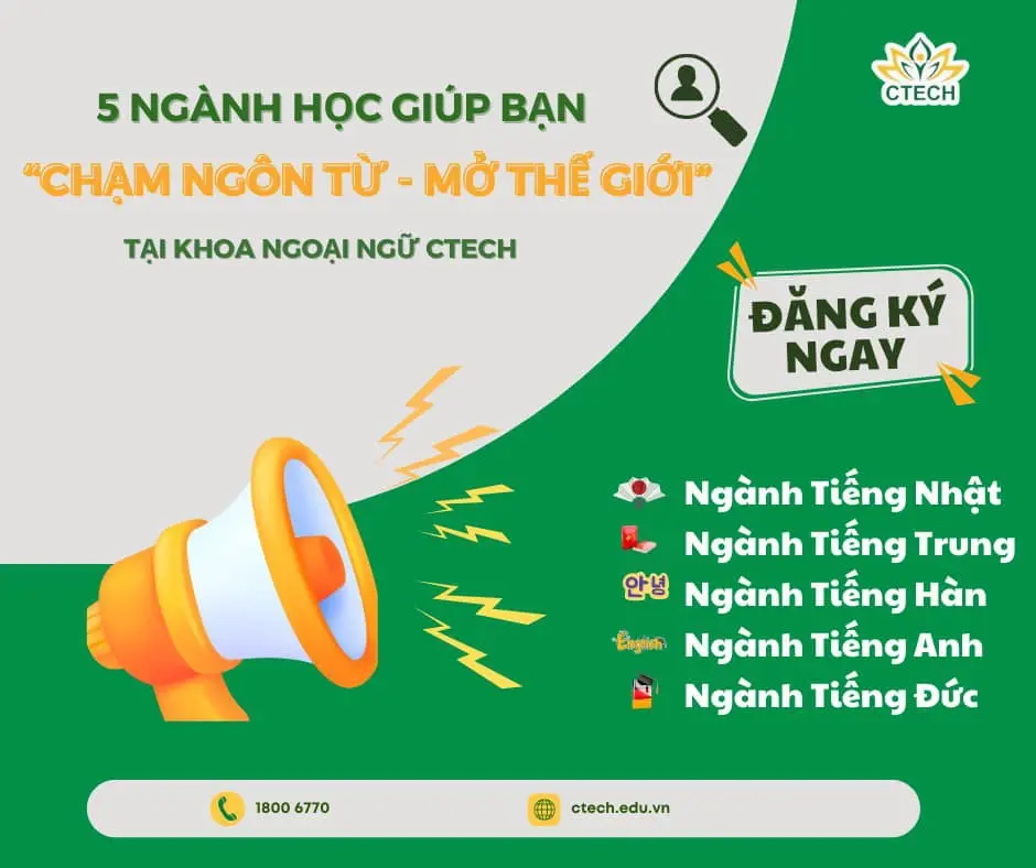 5 ngành học giúp bạn 'Chạm ngôn từ - mở thế giới tại CTECH