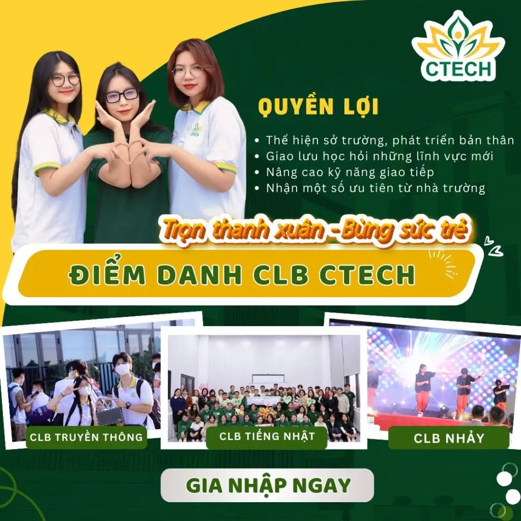 Các CLB sinh viên CTECH tuyển thành viên