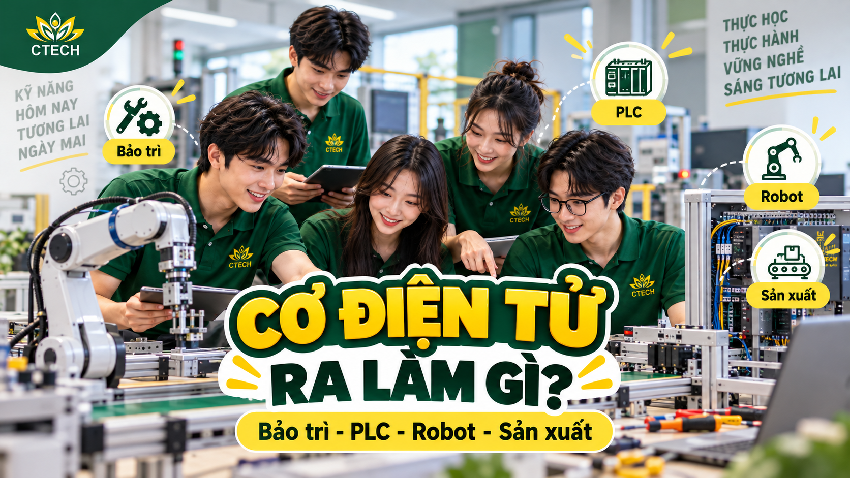 Học Công nghệ kỹ thuật cơ điện tử ra làm gì? - Vị trí việc làm, kỹ năng và lộ trình nghề nghiệp