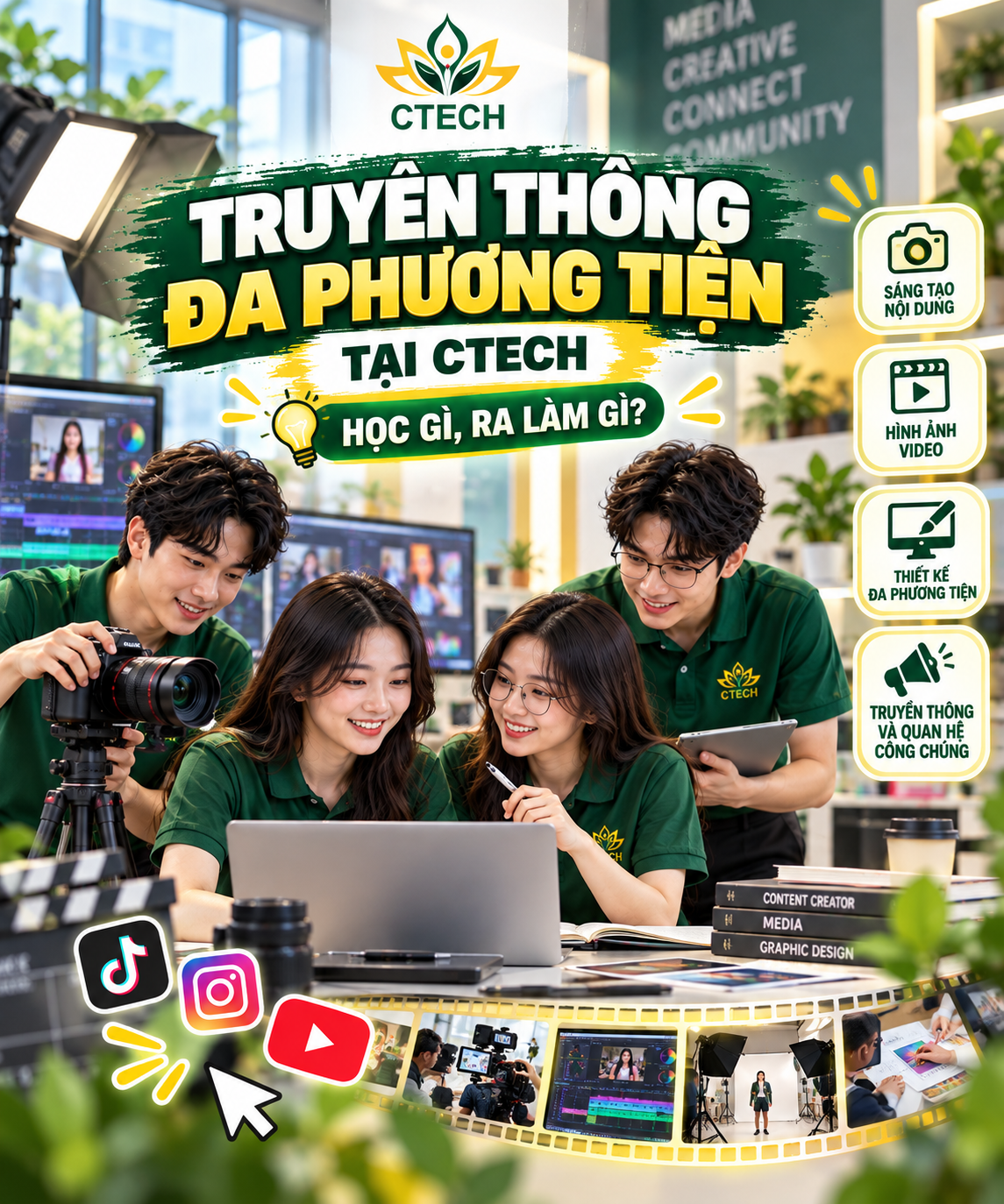 Truyền thông đa phương tiện tại CTECH: Học gì, ra làm gì?