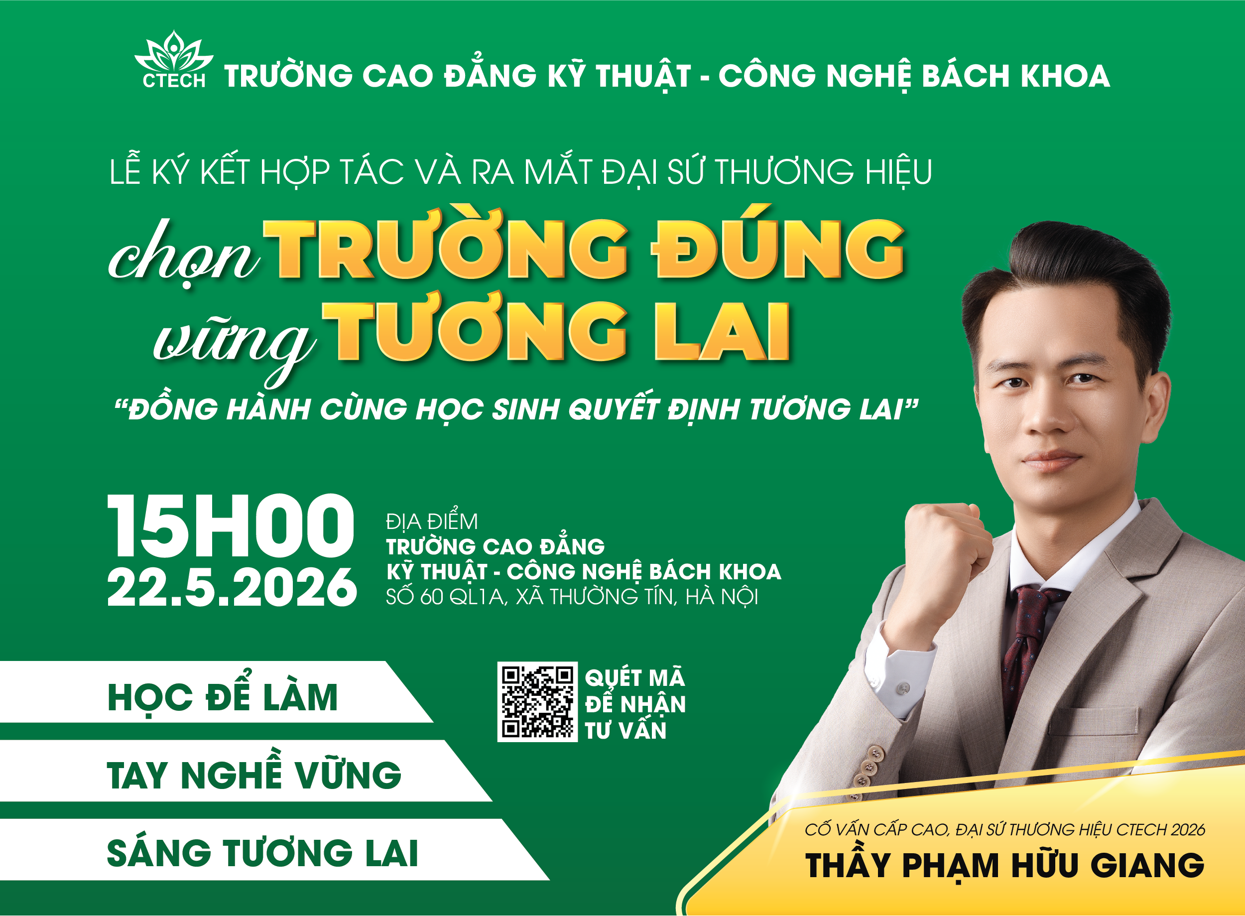 CTECH TỔ CHỨC LỄ KÝ KẾT HỢP TÁC & RA MẮT ĐẠI SỨ THƯƠNG HIỆU CÙNG THẦY PHẠM HỮU GIANG