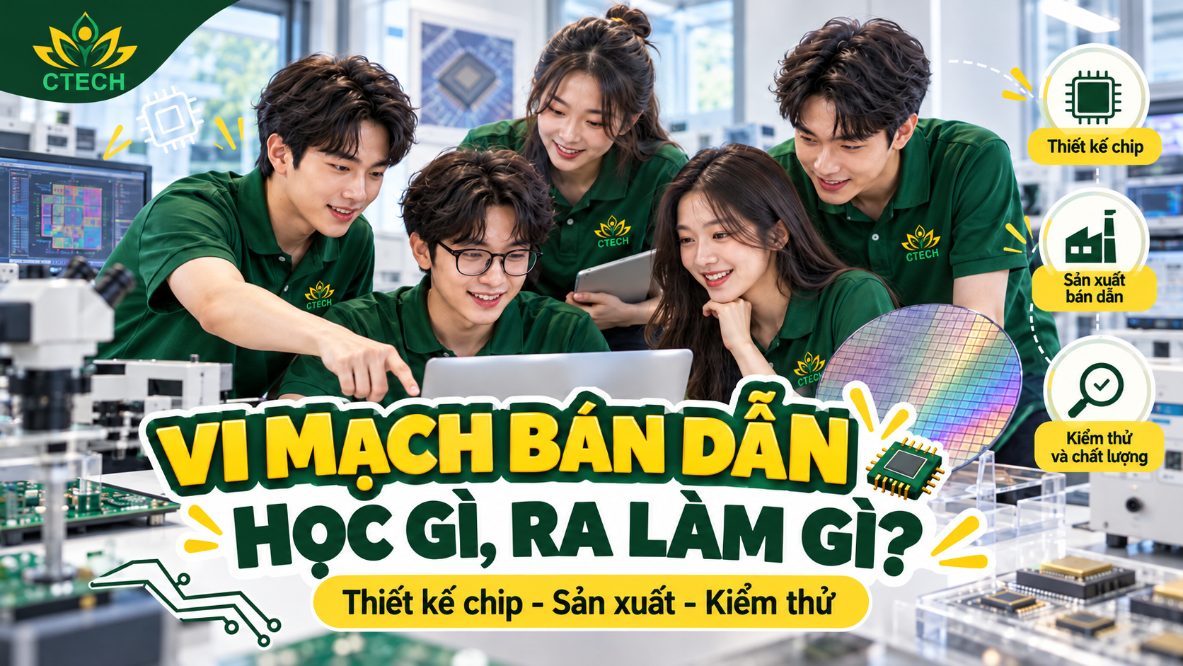 Vi mạch bán dẫn tại CTECH: Học gì, ra làm gì?